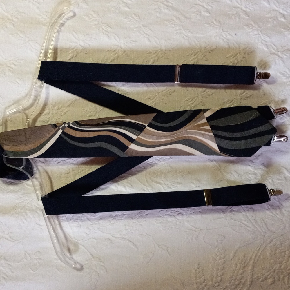 Men's Suspenders and Necktie
